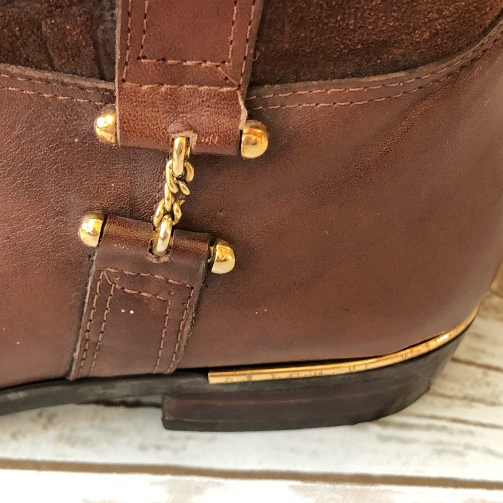 PAZZO riding boots chestnut brown suede leather womens 6 - Picture 4 of 8